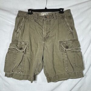 VTG American Eagle Shorts Mens 32 Green AE3 Cargo Military Hiking Skate Hike Y2K